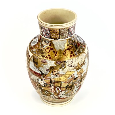 Lot 155 - A Japanese Satsuma vase, late 19th century,...