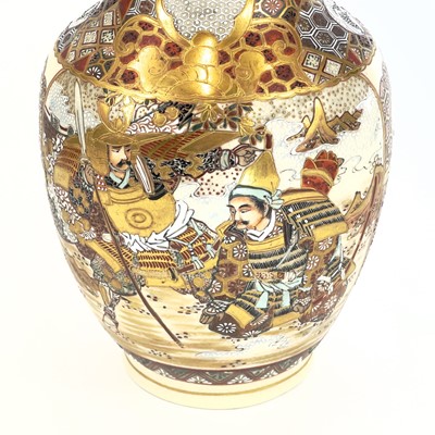 Lot 155 - A Japanese Satsuma vase, late 19th century,...