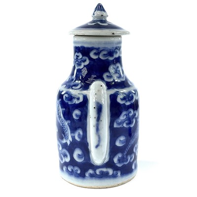 Lot 87 - A Chinese blue and white porcelain jug and...
