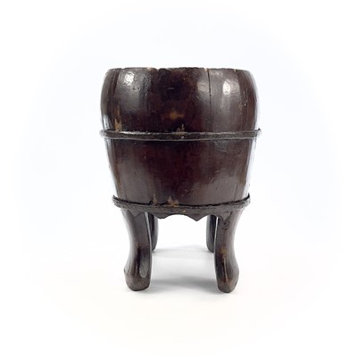 Lot 154 - A Chinese metal bound wooden jardiniere,...