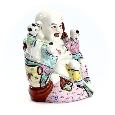 Lot 125 - A Chinese famille rose porcelain figure of...