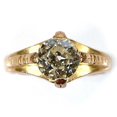 Lot 23 - A 22ct gold 1ct diamond solitaire ring,...