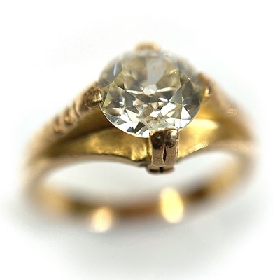 Lot 23 - A 22ct gold 1ct diamond solitaire ring,...