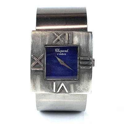 Lot 385 - A Chopard mid-1970's ladies silver manual wind...