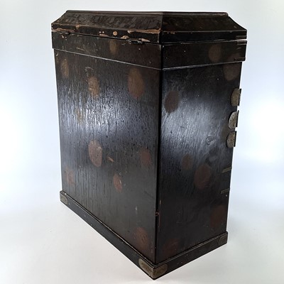 Lot 205 - A Japanese black lacquer table cabinet, late...