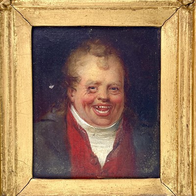 Lot 130 - An oil on panel portrait of Tim Bobbin, late 18th century