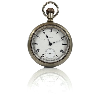 Lot 424 - An Elgin crown wind pocket watch with 7 jewel...