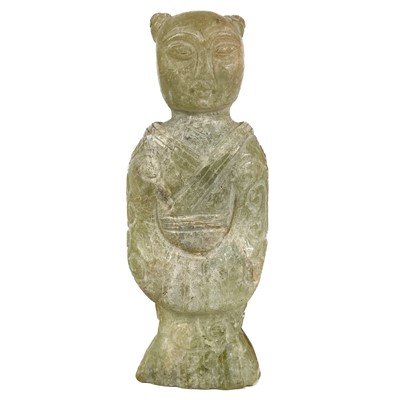 Lot 406 - A Chinese hardstone figure, 19th century.