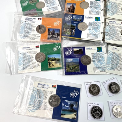 Lot 10 - 50th Anniversary of United Nations World Crown Sized Coins.