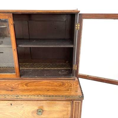 Lot 1828 - A Regency rosewood and kingwood banded...