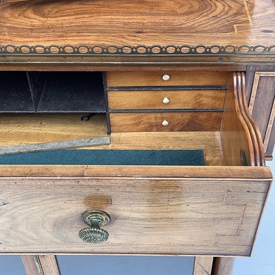 Lot 1828 - A Regency rosewood and kingwood banded...