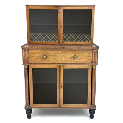 Lot 1828 - A Regency rosewood and kingwood banded...