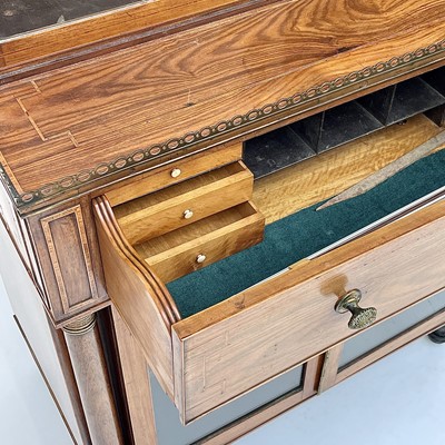 Lot 1828 - A Regency rosewood and kingwood banded...