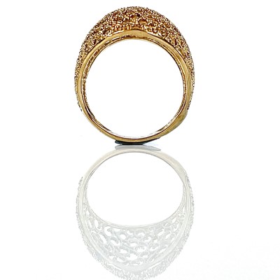 Lot 132 - A 9ct gold filligree ring, stamped 375, size...