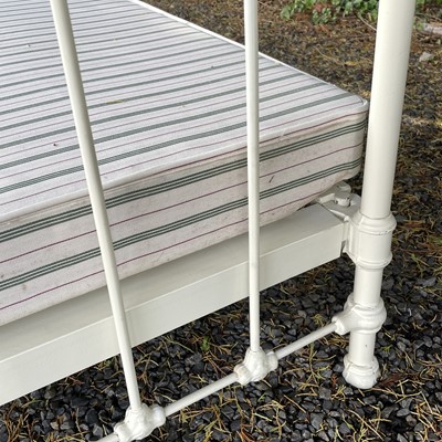 Lot 1856 - A brass and painted iron bed frame, in the...