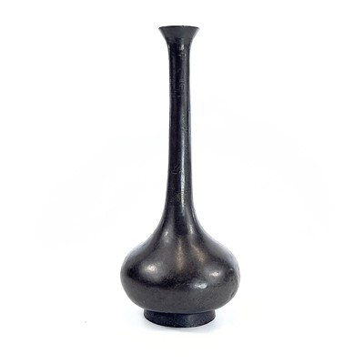 Lot 140 - A Chinese bronze bud vase, 17th/18th century,...