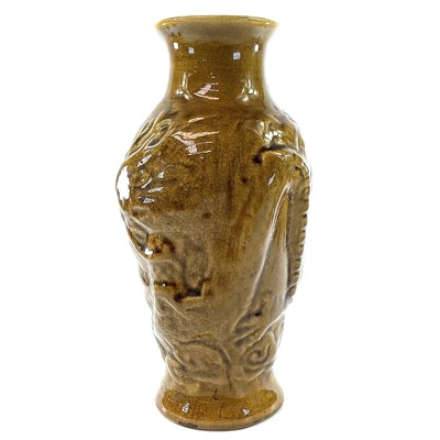 Lot 126 - A Chinese crackle-glazed aubergine vase, 19th...