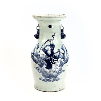 Lot 99 - A Chinese celadon vase, 19th century,...