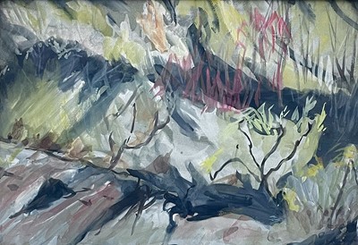 Lot 547 - Misome PEILE (1907-1989) Landscape Mixed media...