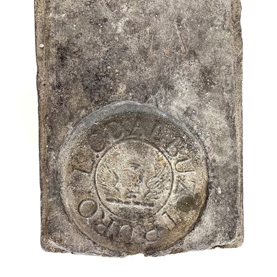 Lot 401 - A Treloweth 28lb tin ingot, salvaged from the...