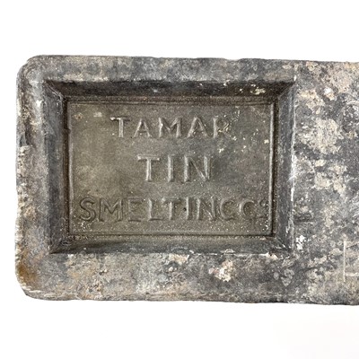 Lot 402 - A Tamar Tin Smelting Co, double marked 28lb...