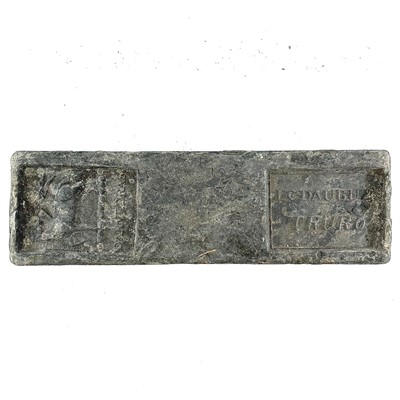 Lot 404 - A Carvedras 28lb tin ingot with L C Daubaz...