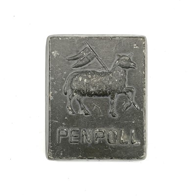 Lot 419 - An early 20th century Penpoll tin ingot, the...