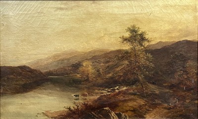 Lot 1403 - George Vicat Cole Landscape with two figures...