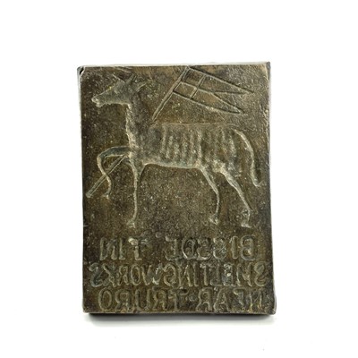 Lot 421 - A bronze hot mark inscribed 'BISSOE TIN...