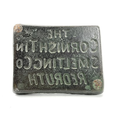 Lot 423 - A bronze hot mark inscribed 'CORNISH TIN...