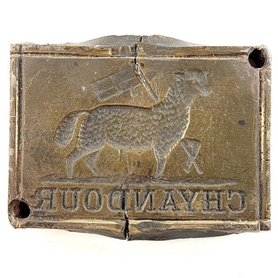 Lot 425 - A bronze hot mark inscribed 'CHYANDOUR' and...