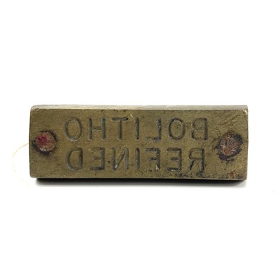 Lot 429 - A bronze hot mark inscribed 'BOLITHO REFINED',...