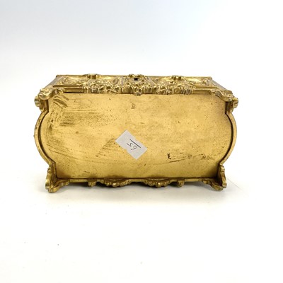 Lot 150 - A Victorian gilt metal casket commemorating...