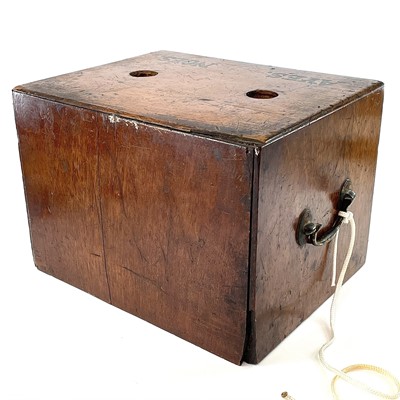 Lot 5 - A late Victorian mahogany voting box,...