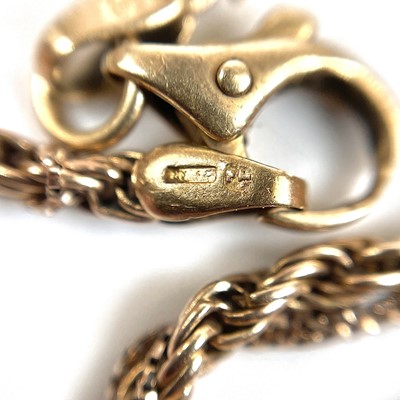 Lot 116 - A 9ct gold rope twist bracelet, length 20cm,...