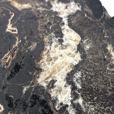 Lot 435 - A rare old time wood tin specimen with banded...