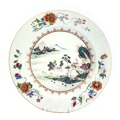Lot 35 - A Chinese famille rose porcelain charger,...