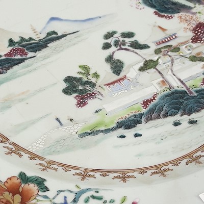 Lot 35 - A Chinese famille rose porcelain charger,...