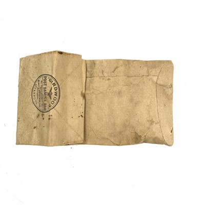 Lot 441 - A Cornish tin ore sample, the envelope...