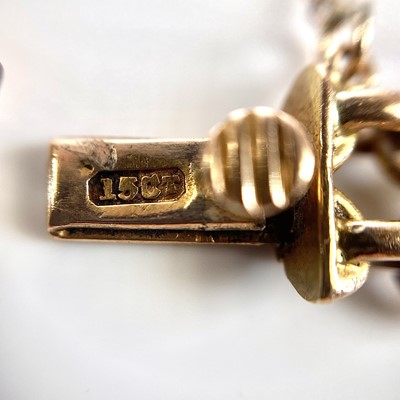 Lot 196 - An attractive Edwardian 15ct gold bracelet,...