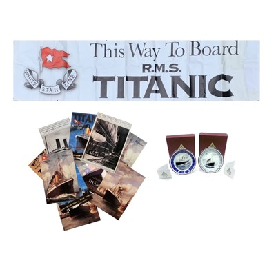 Lot 248 - Titanic interest includes ten foam backed...
