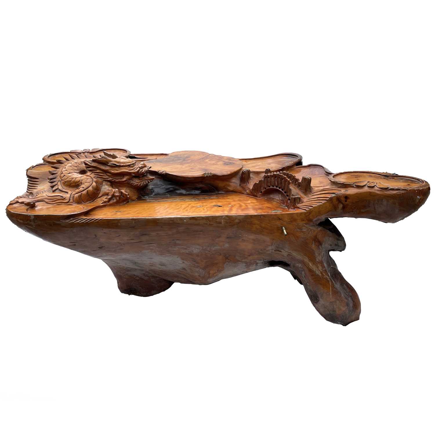 Lot 263 - An unusual Chinese root wood table, 20th