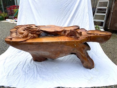 Lot 263 - An unusual Chinese root wood table, 20th...