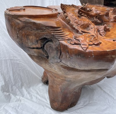 Lot 263 - An unusual Chinese root wood table, 20th...