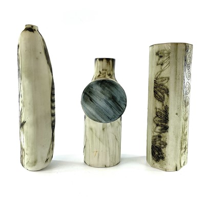 Lot 829 - A Carn pottery tube vase, signed John Beusmans,...