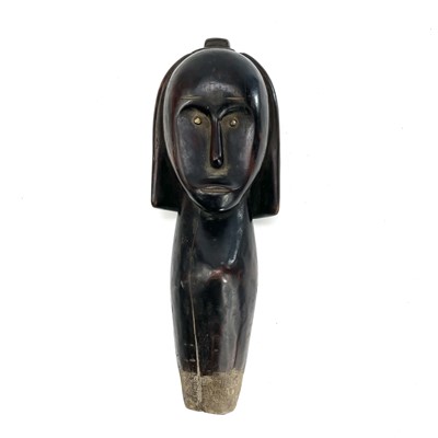 Lot 112 - An African Fang style funeral reliquary figure...