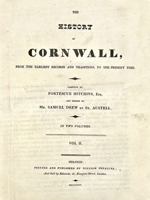 Lot 1109 - CORNWALL INTEREST. 'The History of Cornwall,'...