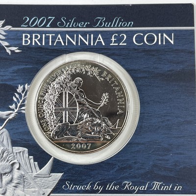 Lot 20 - G.B. Silver Bullion Britannia £2 coins (x5)