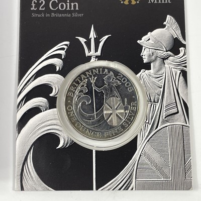 Lot 20 - G.B. Silver Bullion Britannia £2 coins (x5)