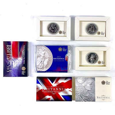 Lot 22 - G.B. Silver Bullion Britannia £2 coins (x4).